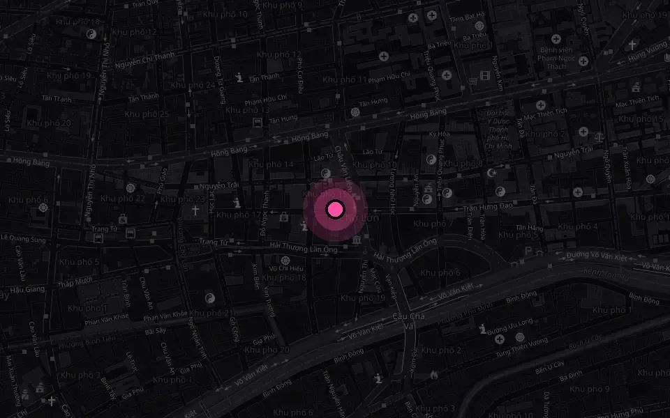 ホーチミン ドラゴンK KTVの地図